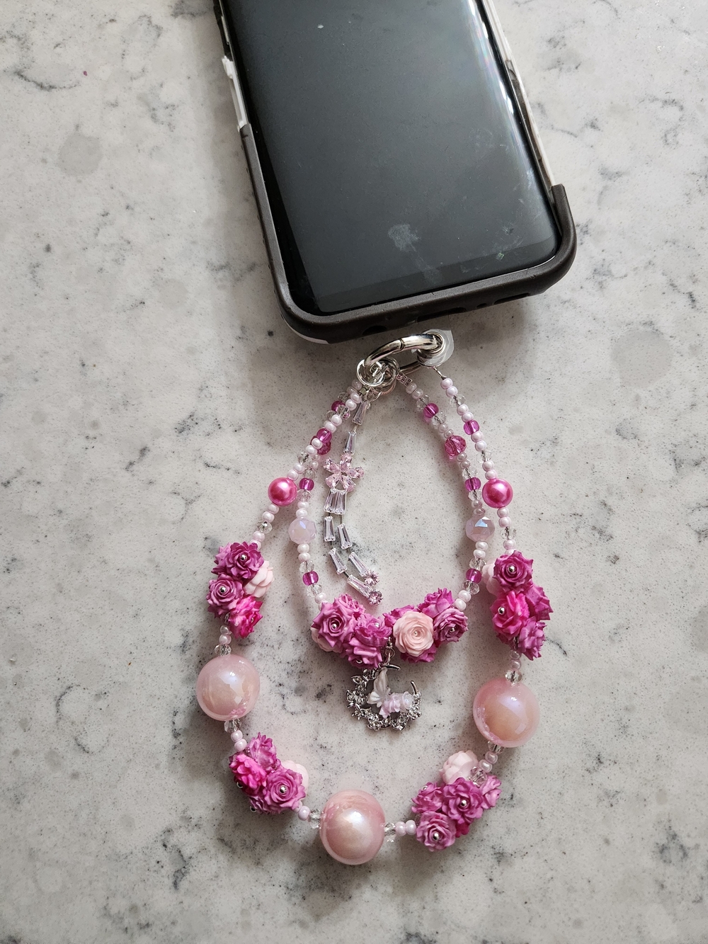 Pink Rose Keychain - Picture 4 of 5
